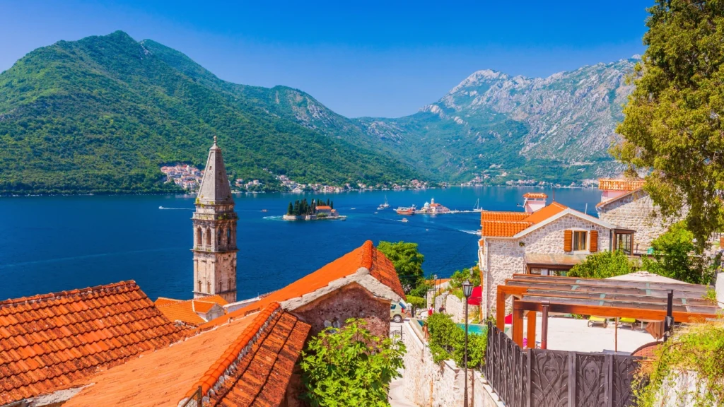 The viewpoint over Perast Montenegro