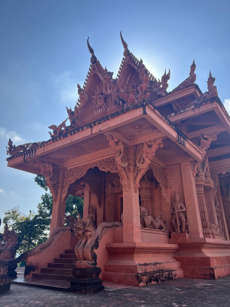 A red temple in Koh Samui, Thailand