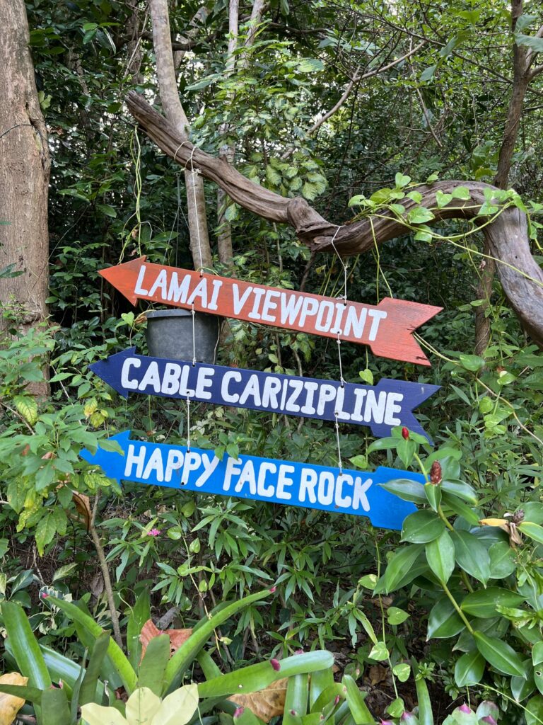 Signs at the Lamai Viewpoint directing you up the hill