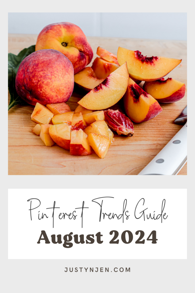 Pin with text that reads: Pinterest Trends Guide for August 2024.