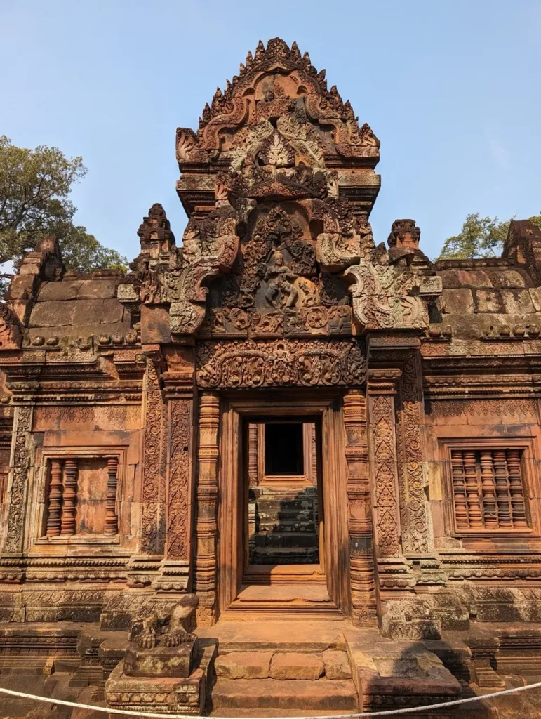 The entrance to Banteay Srei Temple.