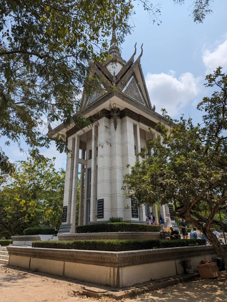 The shrine at the Killing Fields in Phnom Penh.