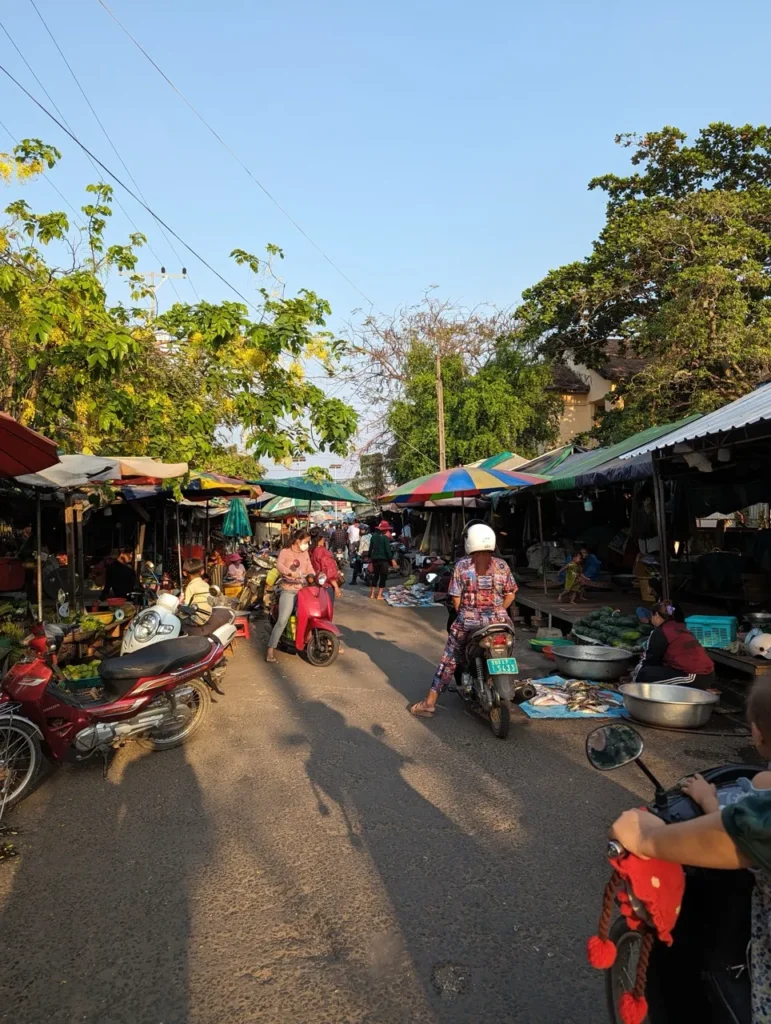 The local market at Kampong Thom.