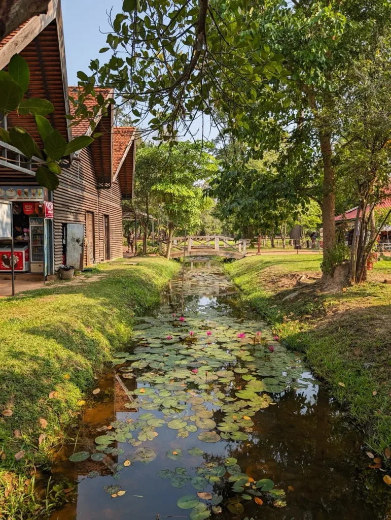 A moat around the temples of Angkor Wat in Siem Reap. 