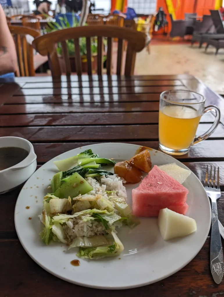 Lunch on the Seaventures Diving Rig.