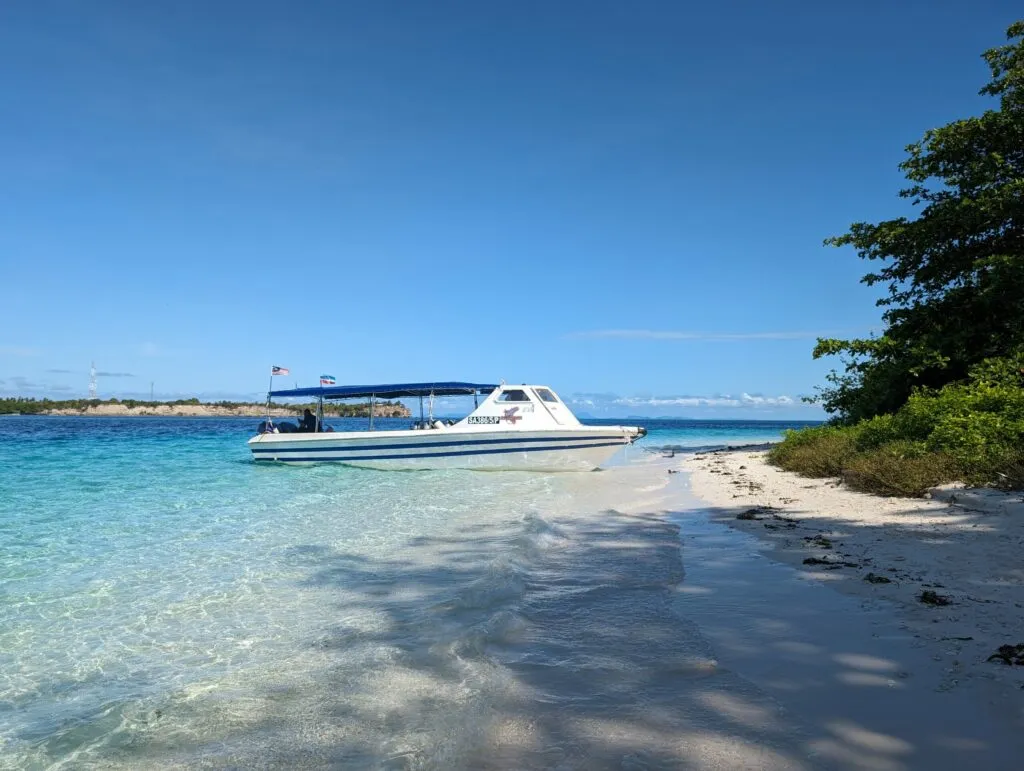 The boat parked at Si Amil Island.